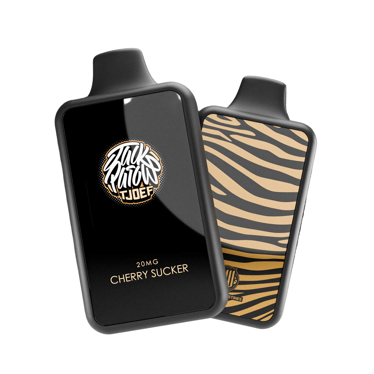 Jack Parow Tjoef 10k Cherry Sucker candy in bright red packaging with cherry flavor branding.