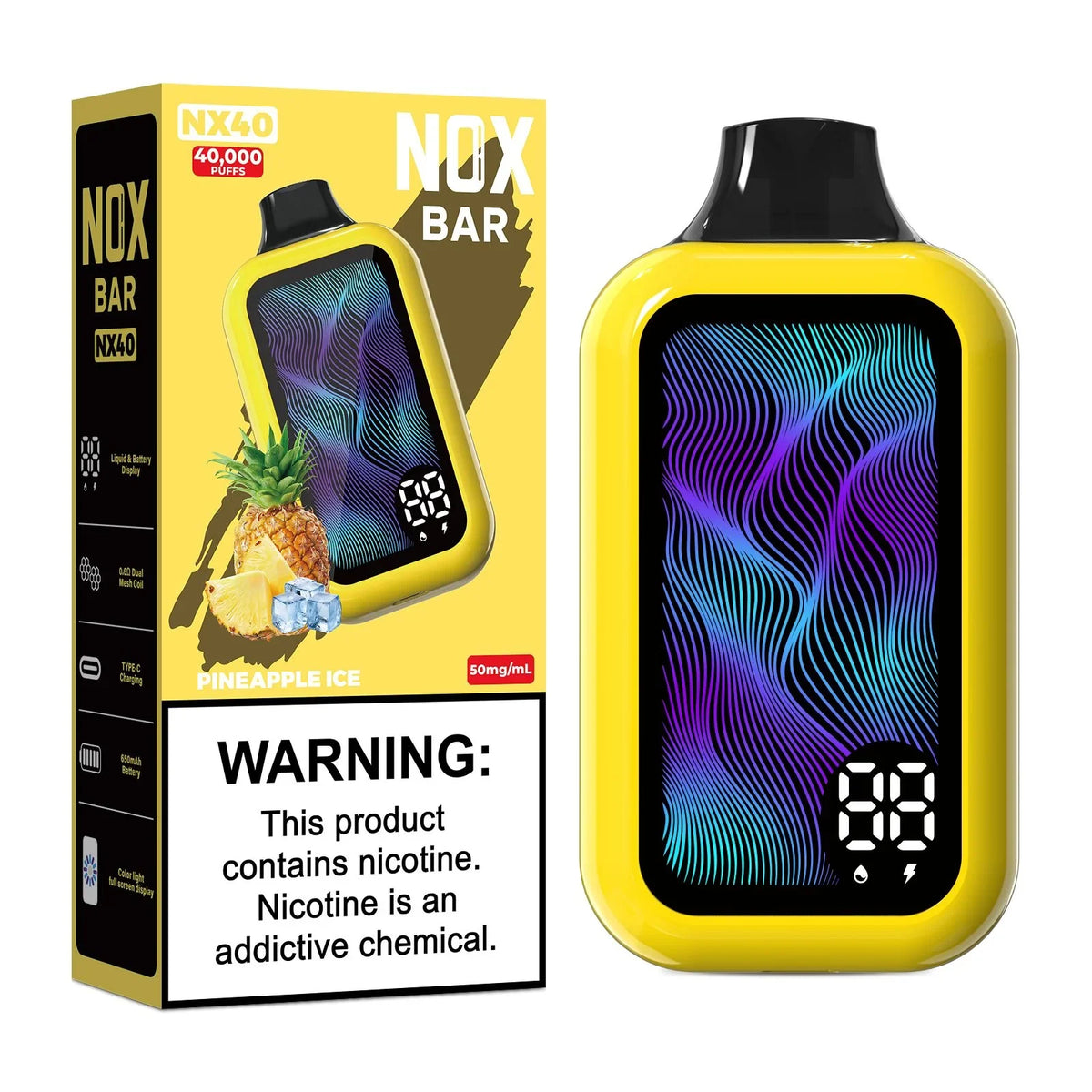 Nox Bar Nox Bar 40 000 Puff 5% - Pineapple Ice