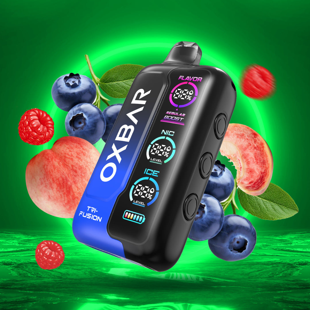 Oxbar Tri-Fusion 50K Peach Blue Raspberry 5% Nicotine