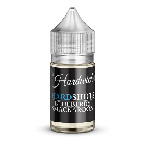 Mr Hardwicks Hard Shot Blueberry Smackaroon vape juice bottle from Flavour World SA with blueberry flavor and colorful packaging