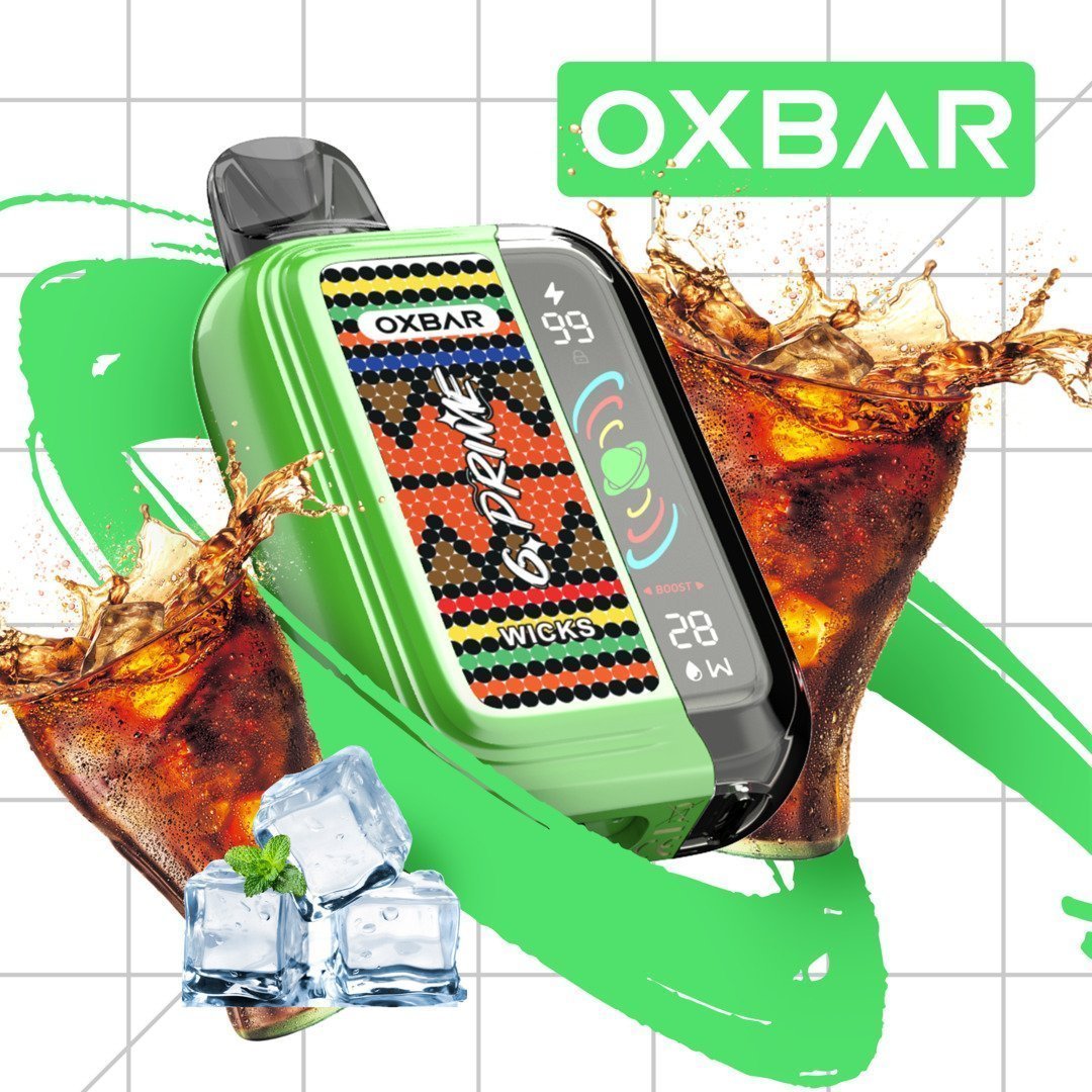 Oxbar GPrime 25k vape device with 5% wicks by Flavour World SA, showing the sleek design and wick components.