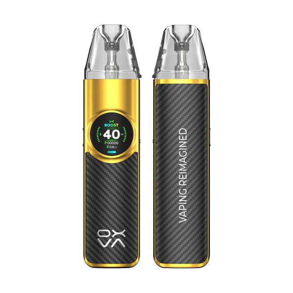 OXVA Nexlim Kit with sleek black device and removable pod, featuring modern design and adjustable airflow for vaping.