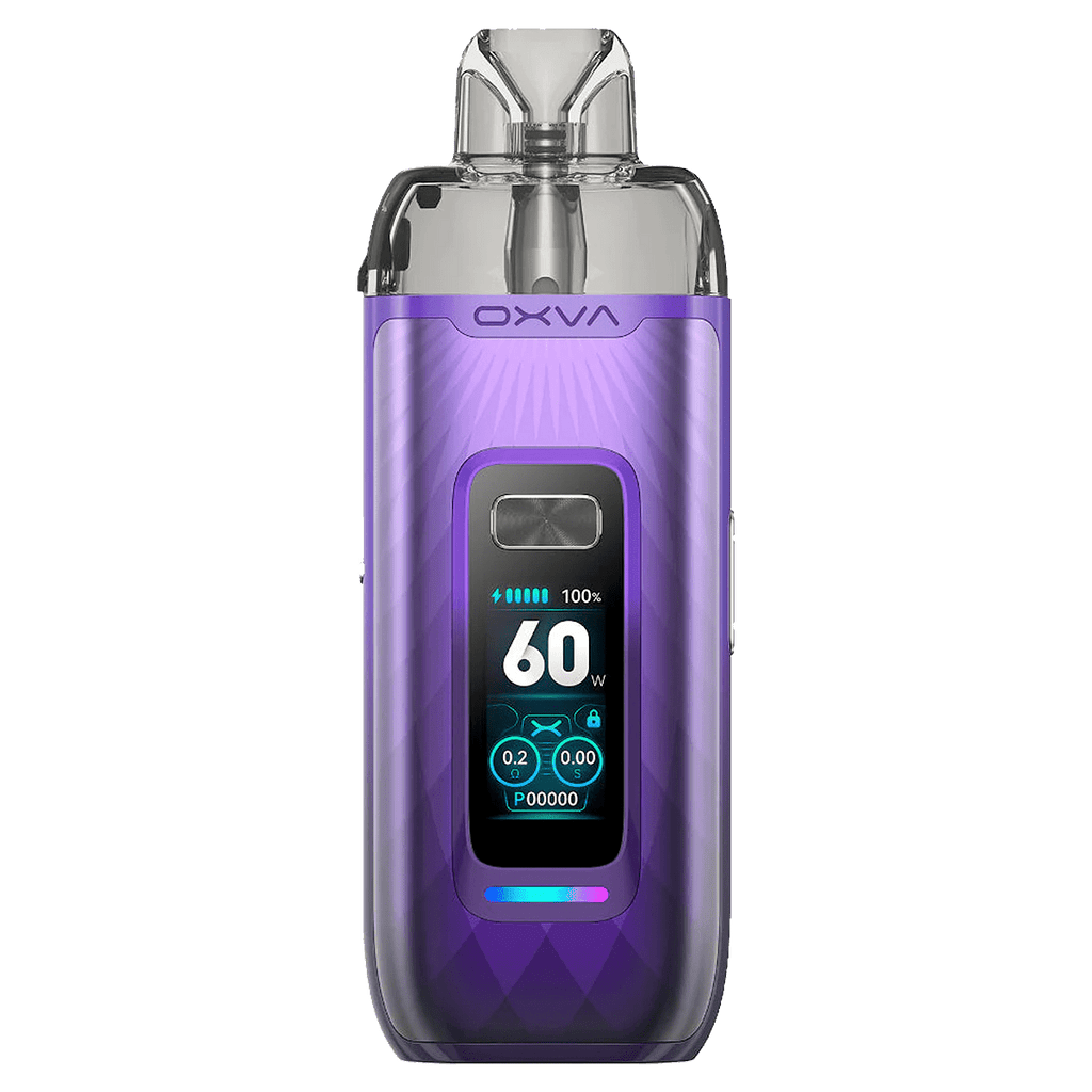 OXVA Vprime DTL and MTL Pod Kit with sleek design, featuring replaceable pod system and adjustable airflow for versatile vaping.