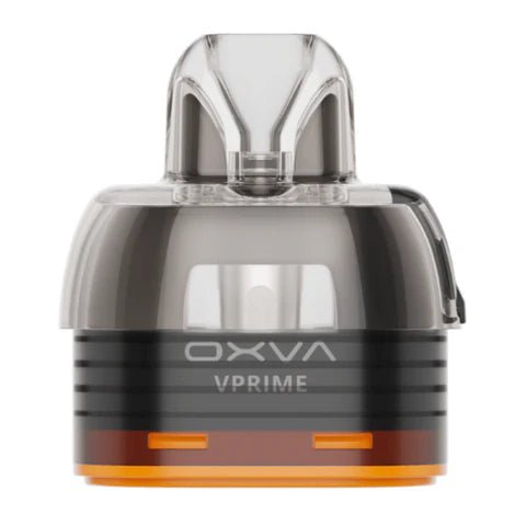 OXVA VPrime replacement pod for vape device, featuring a sleek design and transparent tank for e-liquid visibility.
