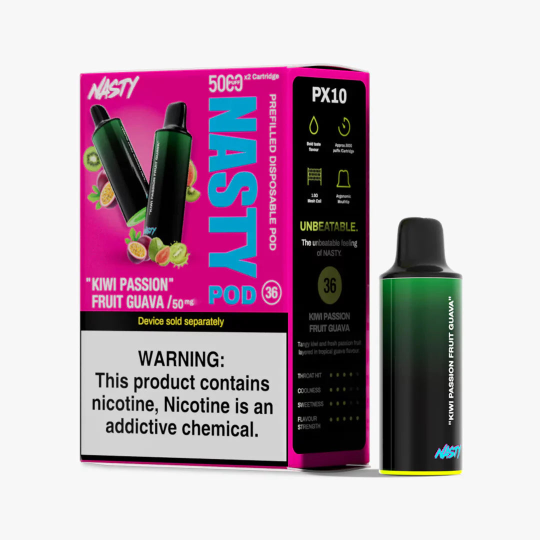 Nasty PX10 Pod - Kiwi Passion Guava 5%