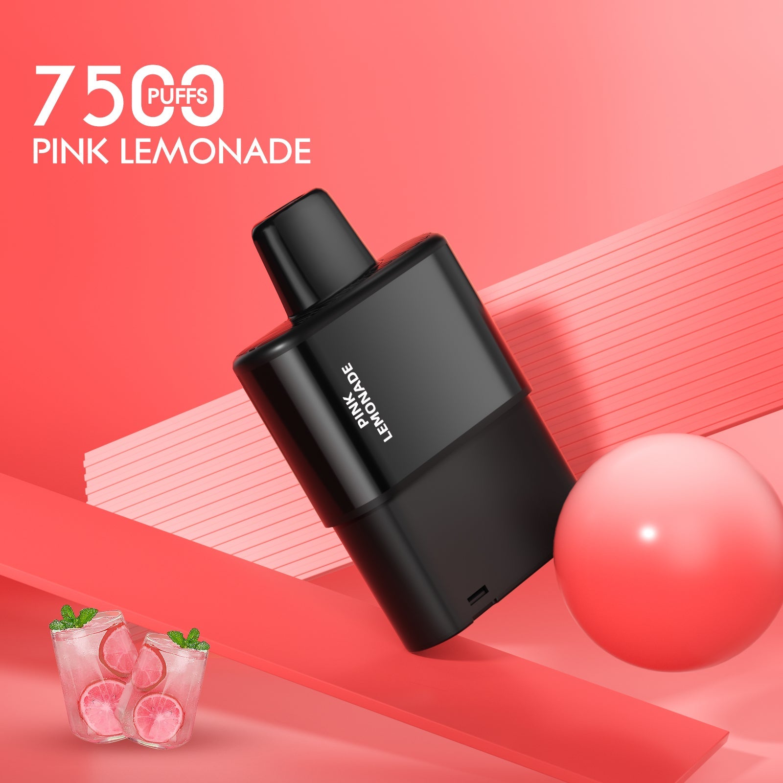 Freeton 7500 Click Bar Pod - Pink Lemonade (Including Battery)
