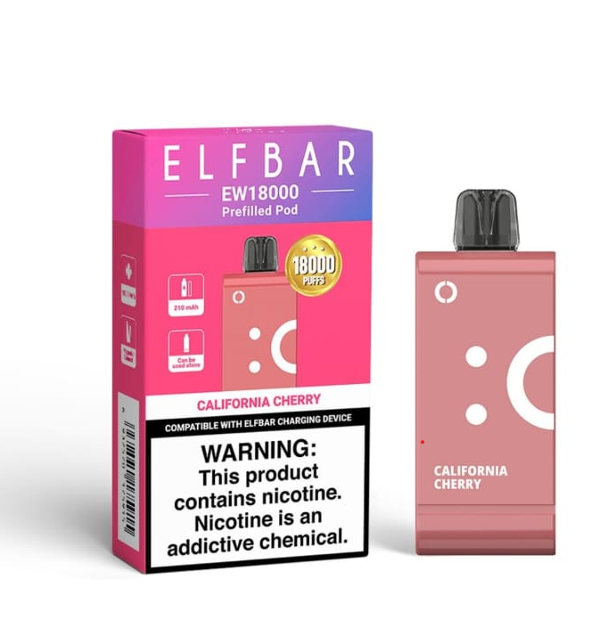 Elf Bar EW18000 Pod Only - California Cherry 5%