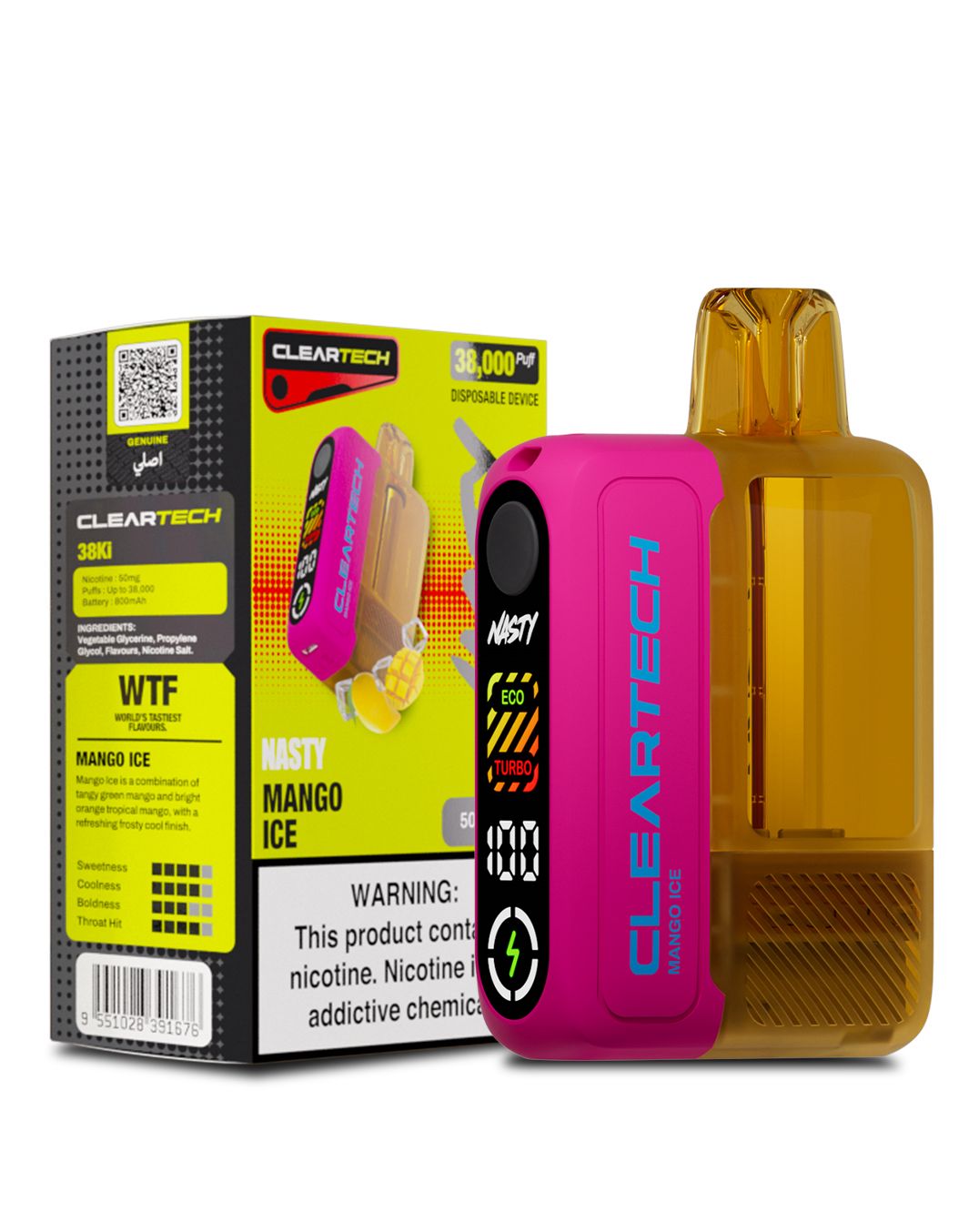 Nasty CLEARTECH 38000 - Mango Ice 5%