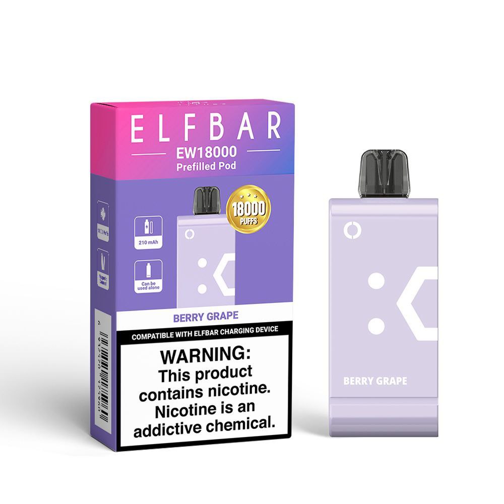 Elf Bar EW18000 Pod Only - Berry Grape  5%
