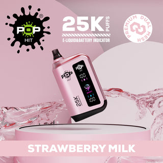 Pop Hit 25000 Puff 5% - Strawberry Milk