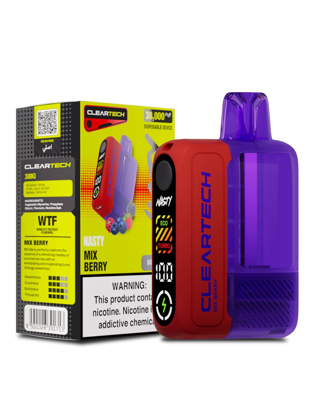 Nasty CLEARTECH 38000 - Mixed Berry 5%