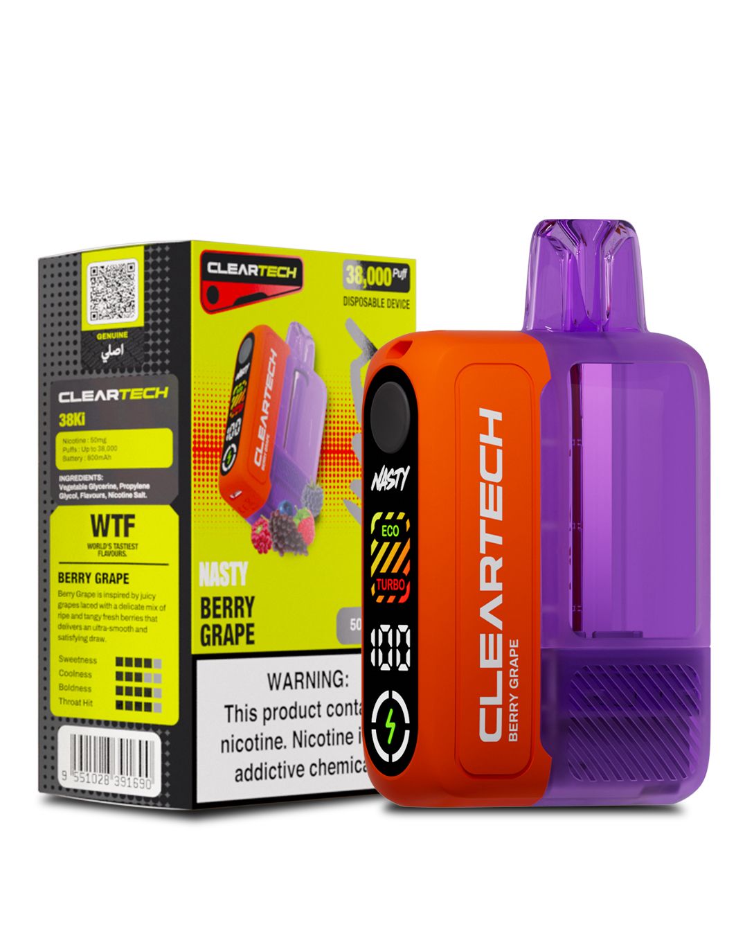 Nasty CLEARTECH 38000 - Berry Grape 5%