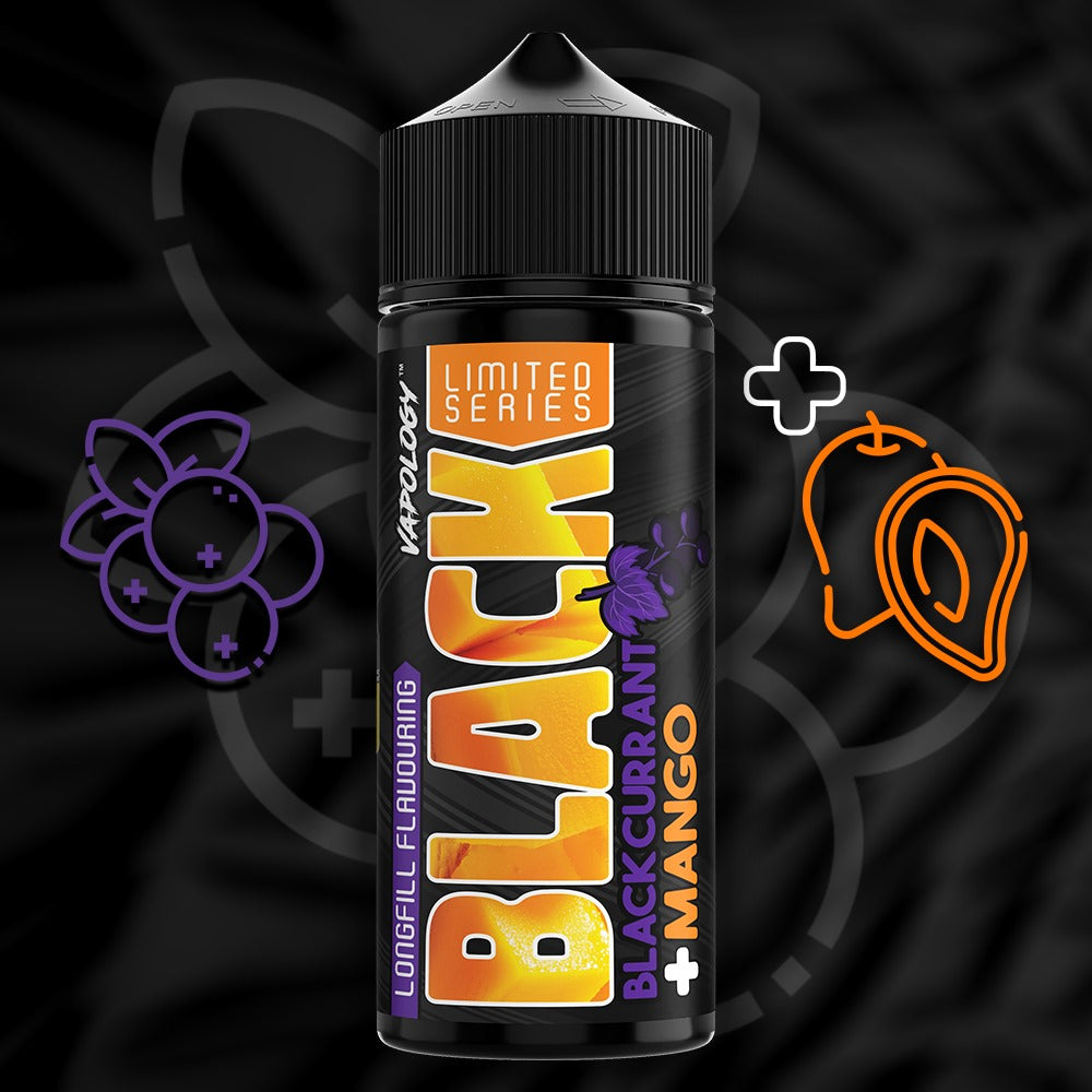 Vapology Flavour Shot- Blackcurrant Mango 120ml Long Fill