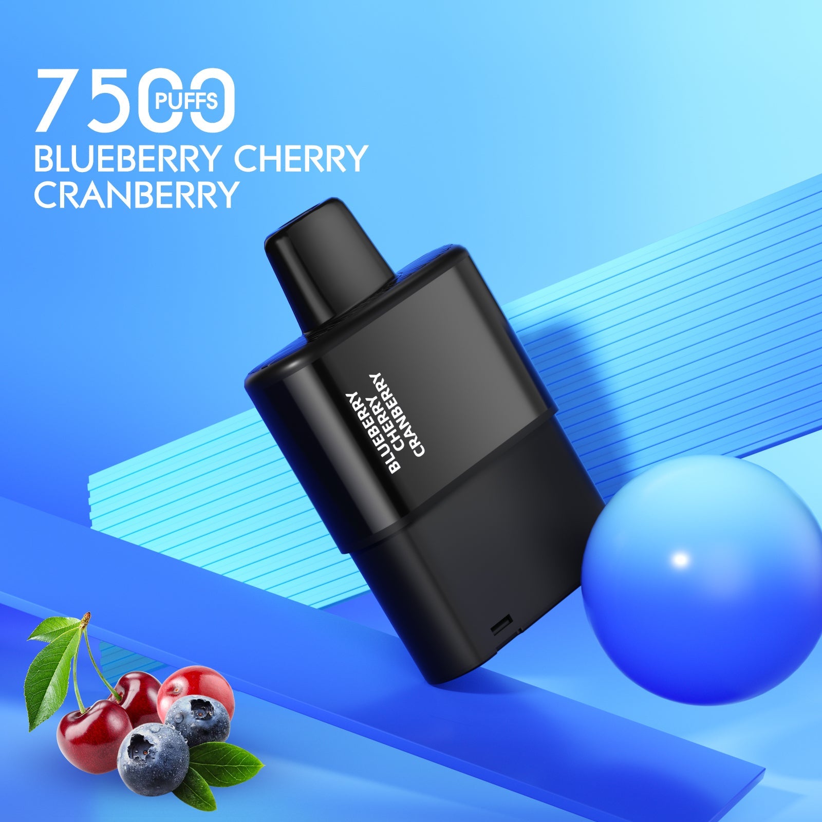 Freeton 7500 Click Bar Pod - Blueberry Cherry Cranberrry (Including Battery)