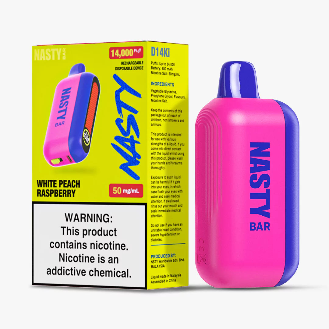 Nasty 14k - White Peach Raspberry 5%