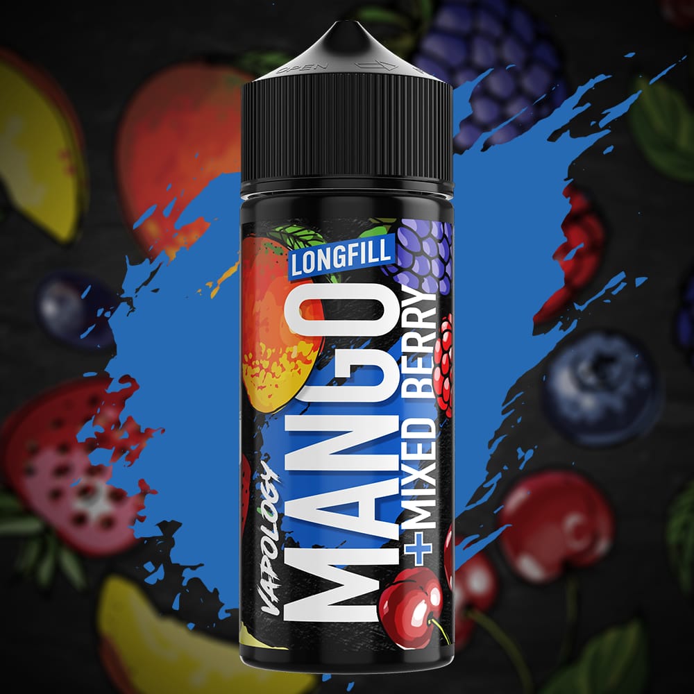 Vapology Flavour Shot- Mango Mixed Berry 120ml Long Fill