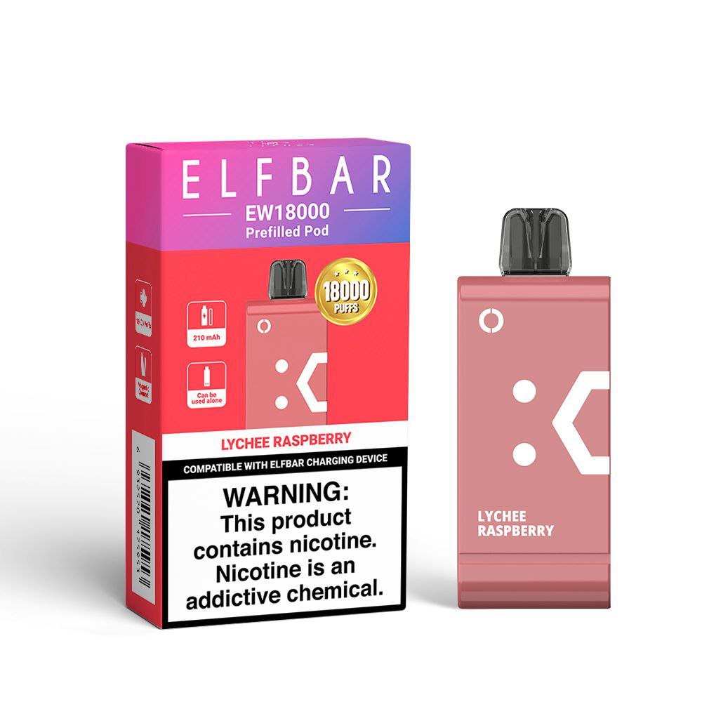 Elf Bar EW18000 Pod Only - Lychee Raspberry  5%