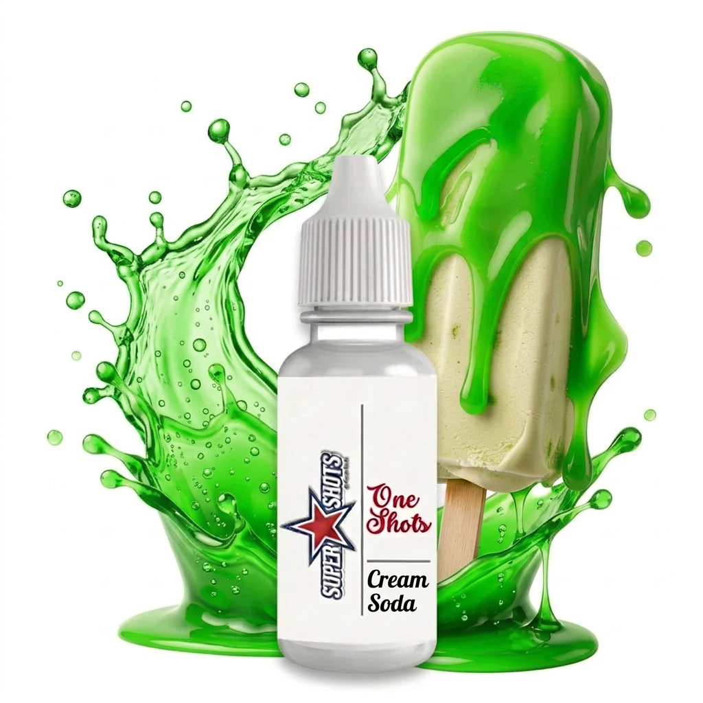 Cream Soda Ice Milk Lollie by Flavour World SA, close-up of cherry-flavored slush lolly with vibrant red color and icy texture.