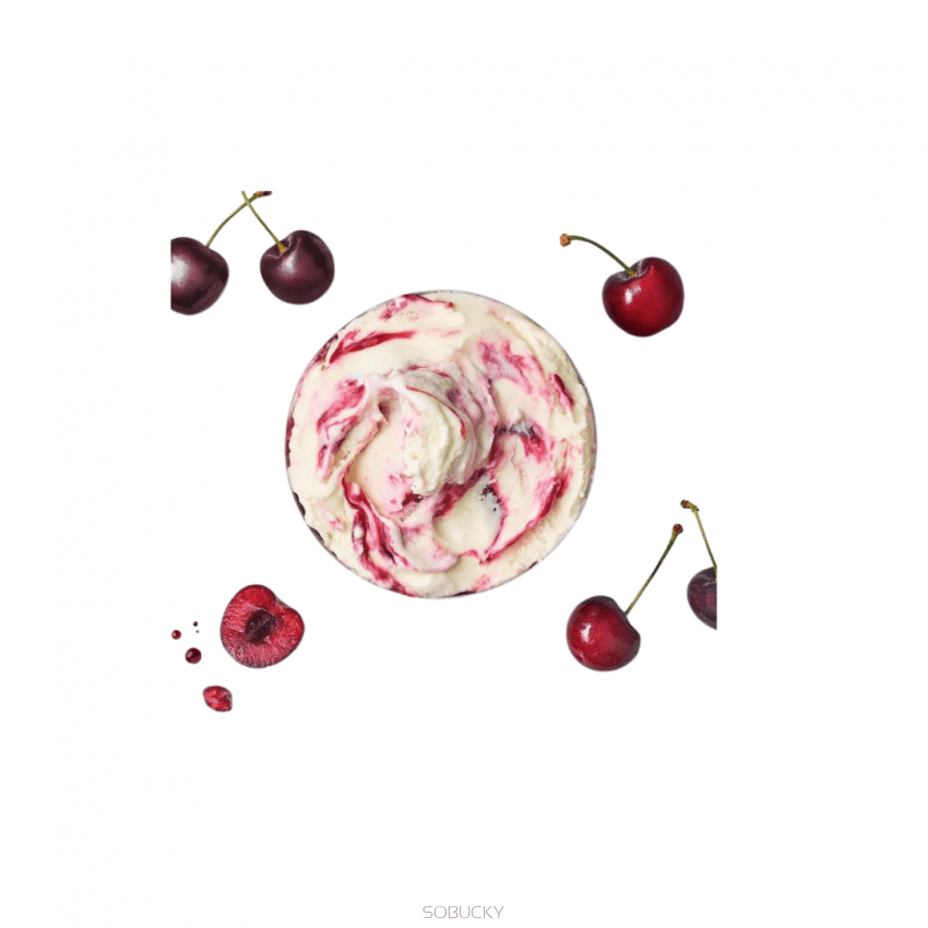 Cherry mascarpone cheese from Flavour World SA, creamy dessert with fresh cherry topping and smooth mascarpone texture.