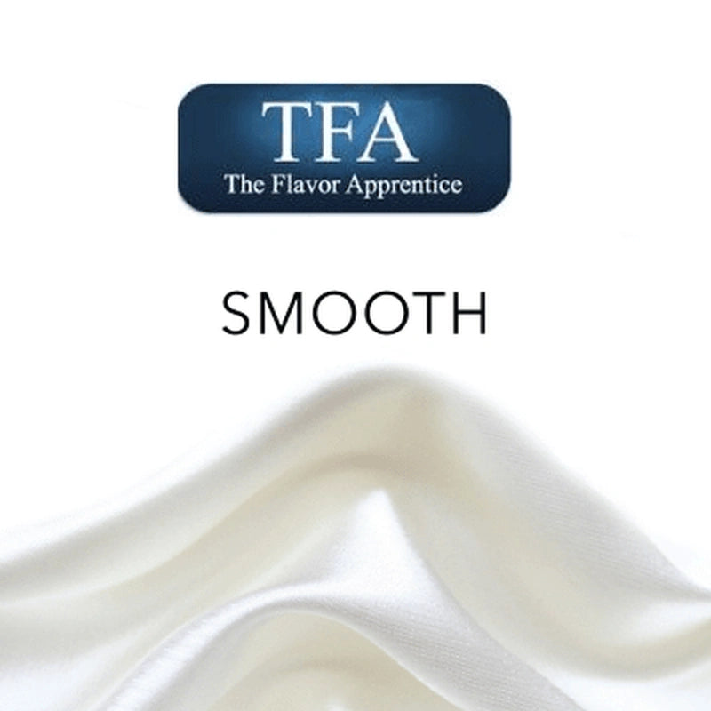 TFA Smooth flavor concentrate bottle from TFA Flavour Concentrates with a clear label and blue cap.