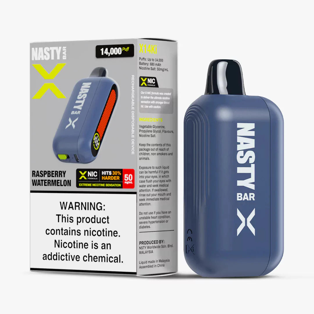 Nasty X 14000 - Raspberry Watermelon Ice 5%
