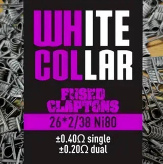 White Collar coils - Purple  Fused Clapton 26*2/38