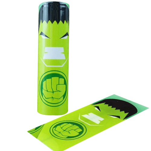 Animated Battery Wraps for 18650 batteries from Flavour World SA, featuring colorful, animated designs on flexible insulating wraps.