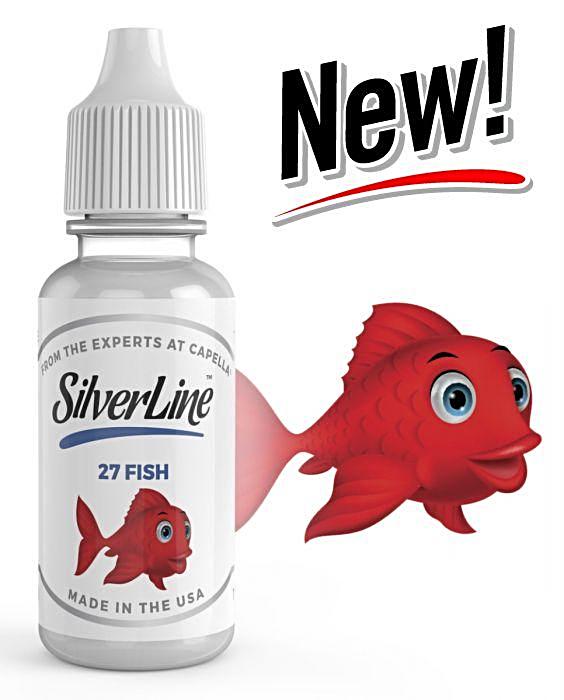 Silverline Cap 27 Fish by Flavour World SA, a stylish silver cap with fish design, shown from a front view.