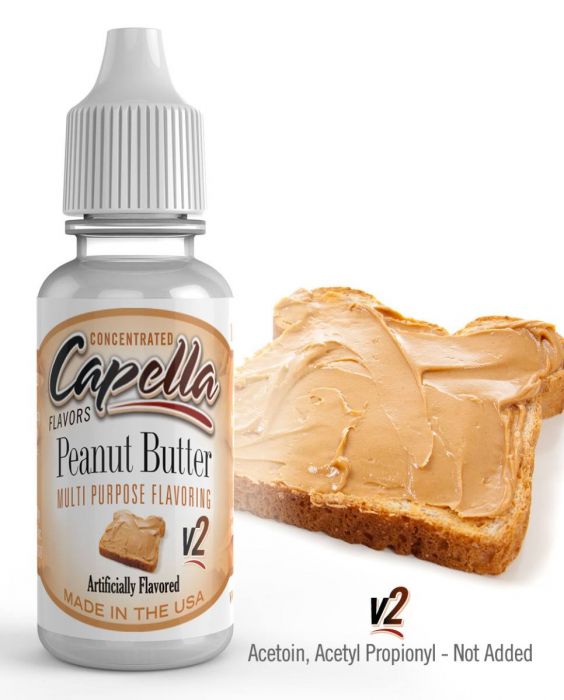 CAP Peanut Butter V2 by Flavour World SA in a jar with smooth, creamy peanut butter visible inside.