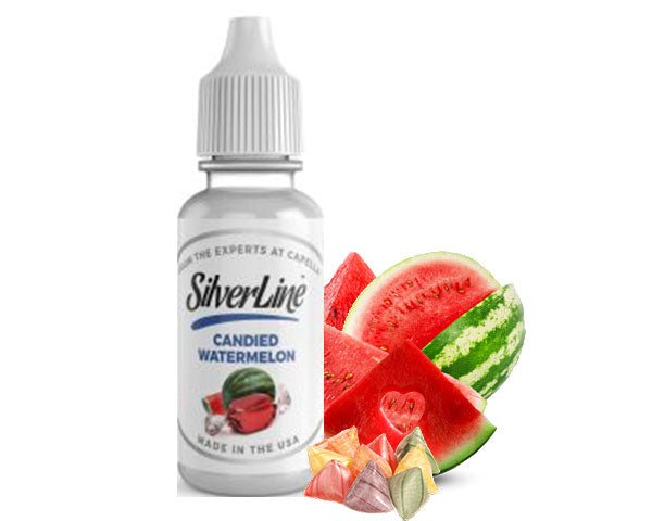 Cap SL Candied Watermelon from Flavour World SA, showing a close-up of the colorful candied watermelon slices inside the cap.