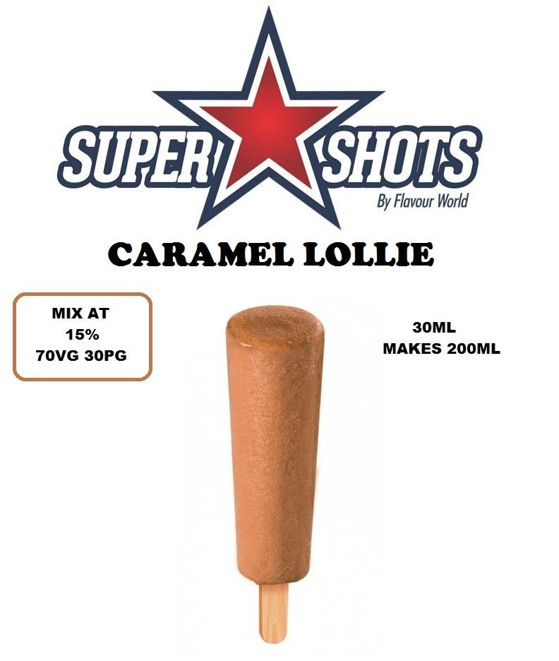 Caramel Ice Milk Lollie by Flavour World SA, showing a close-up of the creamy caramel-flavored frozen treat on a stick.