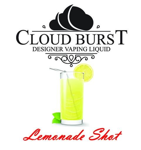 Cloud Burst Lemonade One Shot bottle showing vibrant yellow packaging and the product label for refreshing citrus flavor.