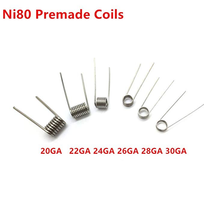 Single pre-made NI80 coil from Eco Line by Flavour World SA, ideal for vaping devices and rebuildable atomizers.