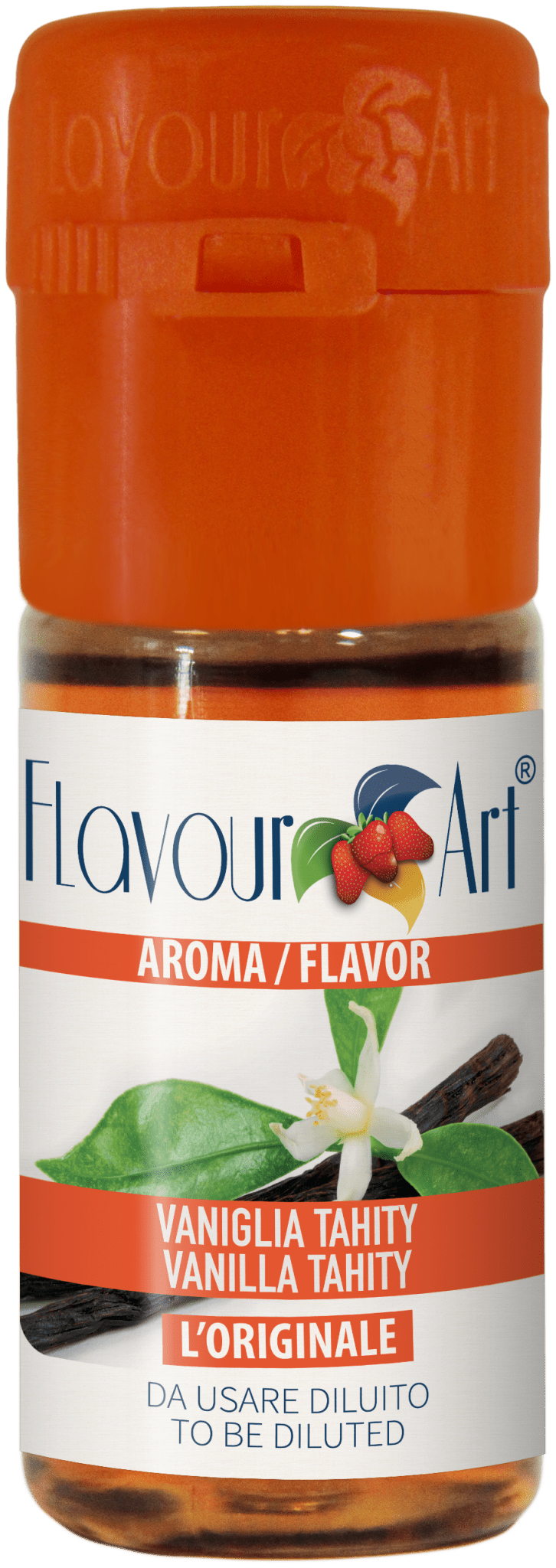 Flavor Art FA Vanilla Tahity flavor concentrate in a bottle, used for enhancing desserts and baking recipes with vanilla aroma.
