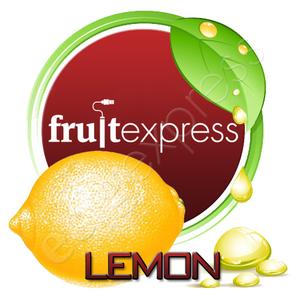 Bright yellow FE Flavours Express Lemon flavor bottle from Flavour World SA, showing the label and product packaging.