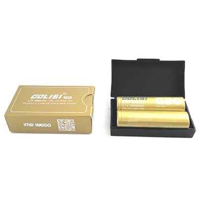 Two Golisi G30 18650 lithium-ion batteries with 3000mAh capacity in a 2-pack, suitable for high-drain devices.