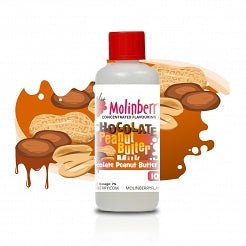 Glass of Flavour World SA chocolate peanut butter milk with swirls, showing smooth, creamy texture and rich chocolate and peanut butter flavors.