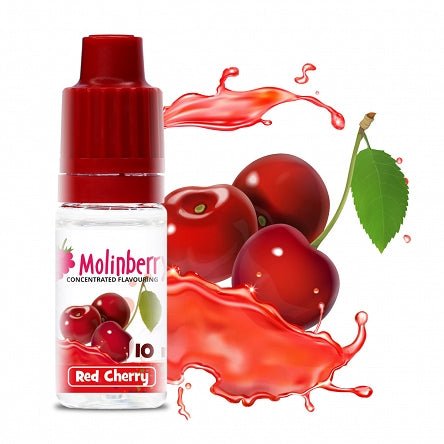 Fresh red cherries from Flavour World SA, showcasing vibrant, ripe cherries with stems on a white background.