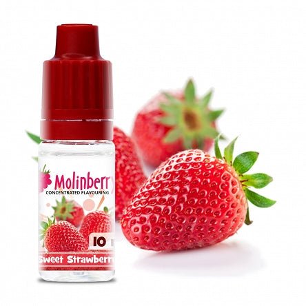 Sweet Strawberry flavor by Flavour World SA, showcasing a vibrant strawberry extract in a clear bottle.