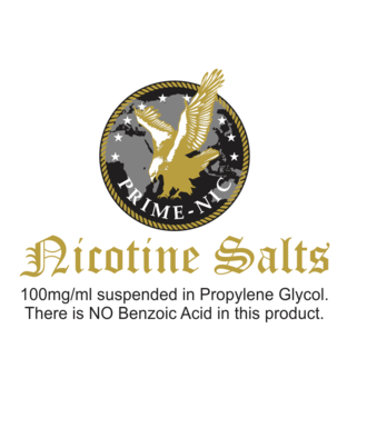 Bottle of Prime Nic Salts with sleek packaging and clear label, designed for smooth nicotine salt vaping.