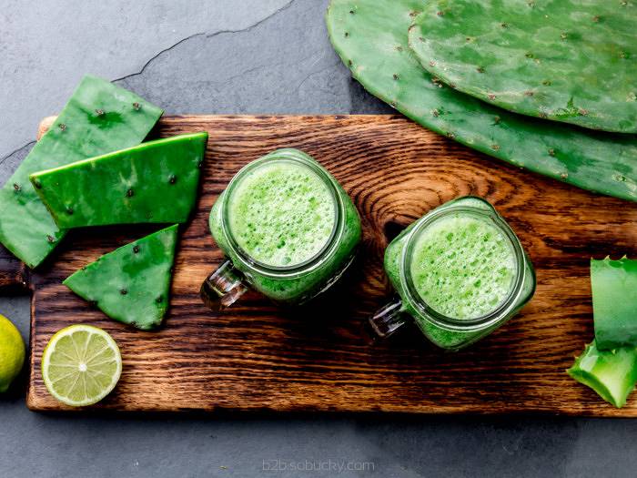 Bottle of SSA Cactus Juice by Flavour World SA showing clear cactus-flavored liquid in a transparent bottle.
