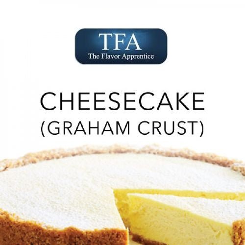 TFA Cheesecake flavor concentrate with graham crust, creamy dessert flavor for e-liquids or baking recipes.