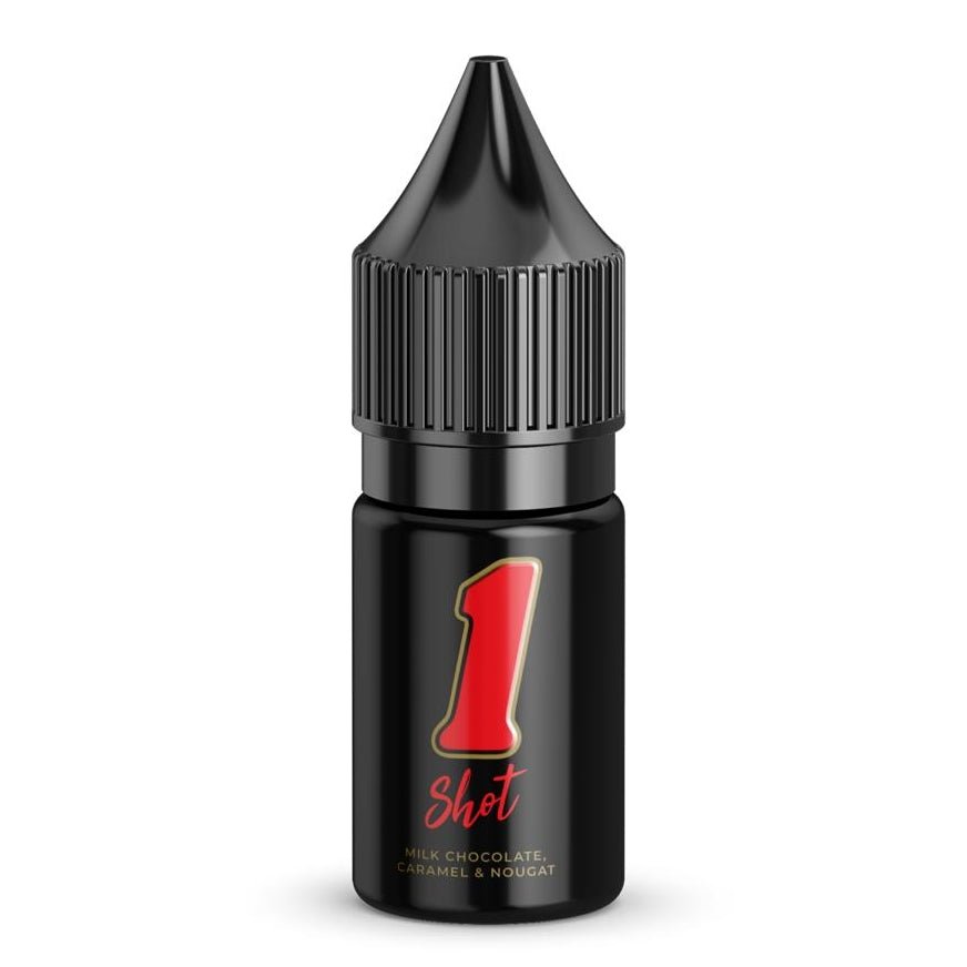 VM 1 shot flavored beverage by Flavour World SA, showing a vibrant bottle with colorful label and cap.